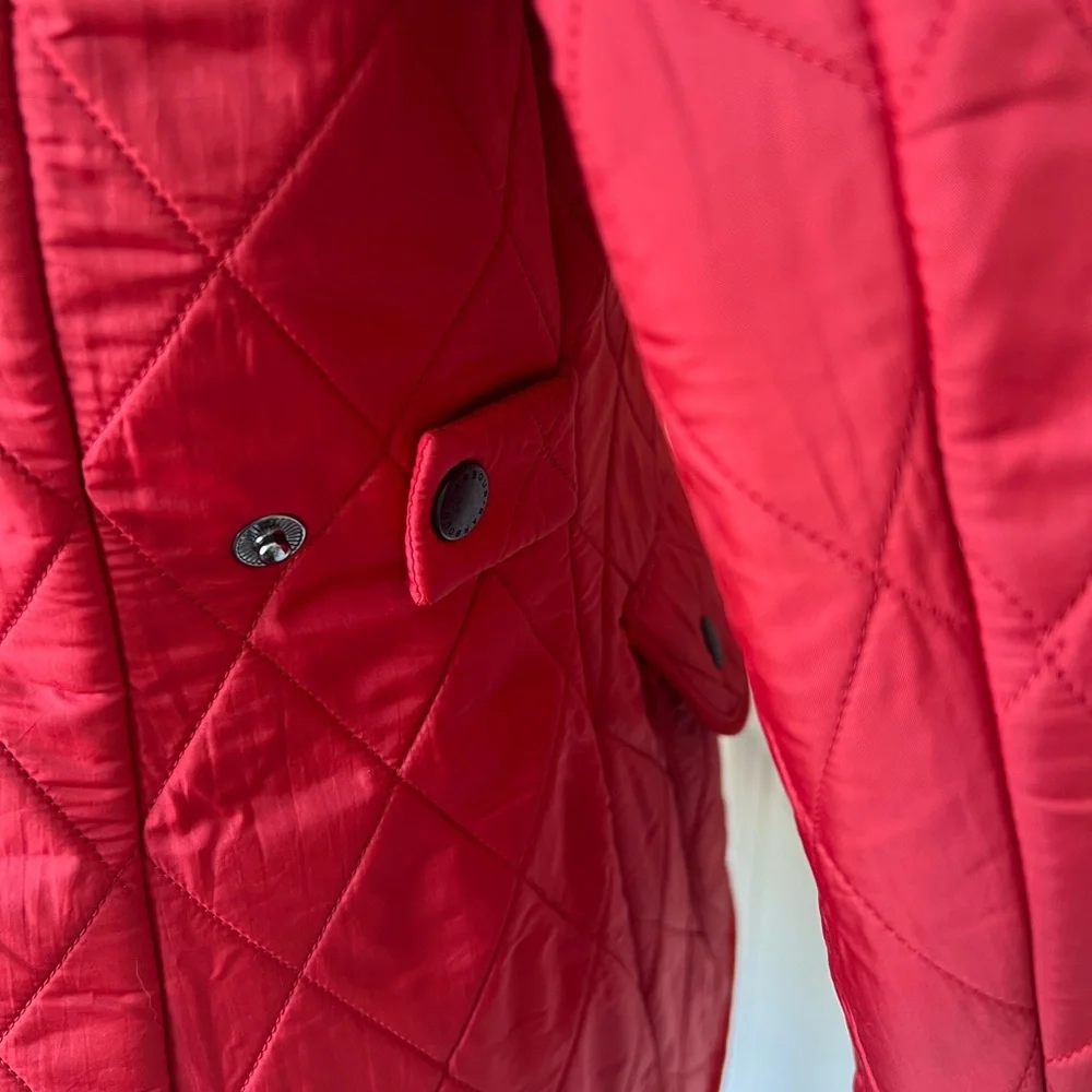 Barbour Women's Vibrant Red Quilted Utility Jacket - Picture 6 of 6